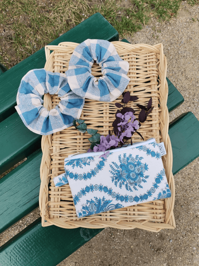 Chouchou Turquoise Carre Classique