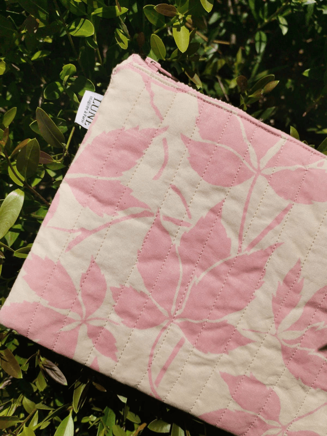 Pochette Feuilles Roses