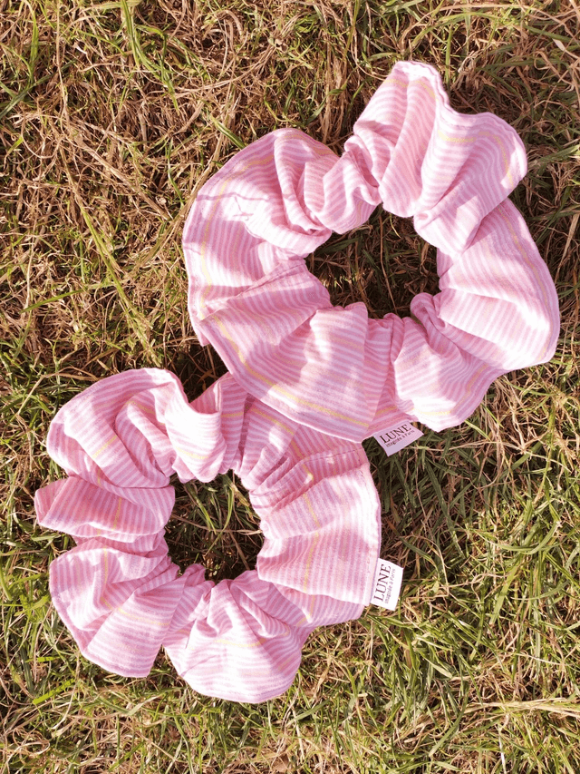 Chouchou Rose a Rayures