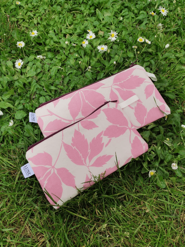 Pochette Feuilles Roses