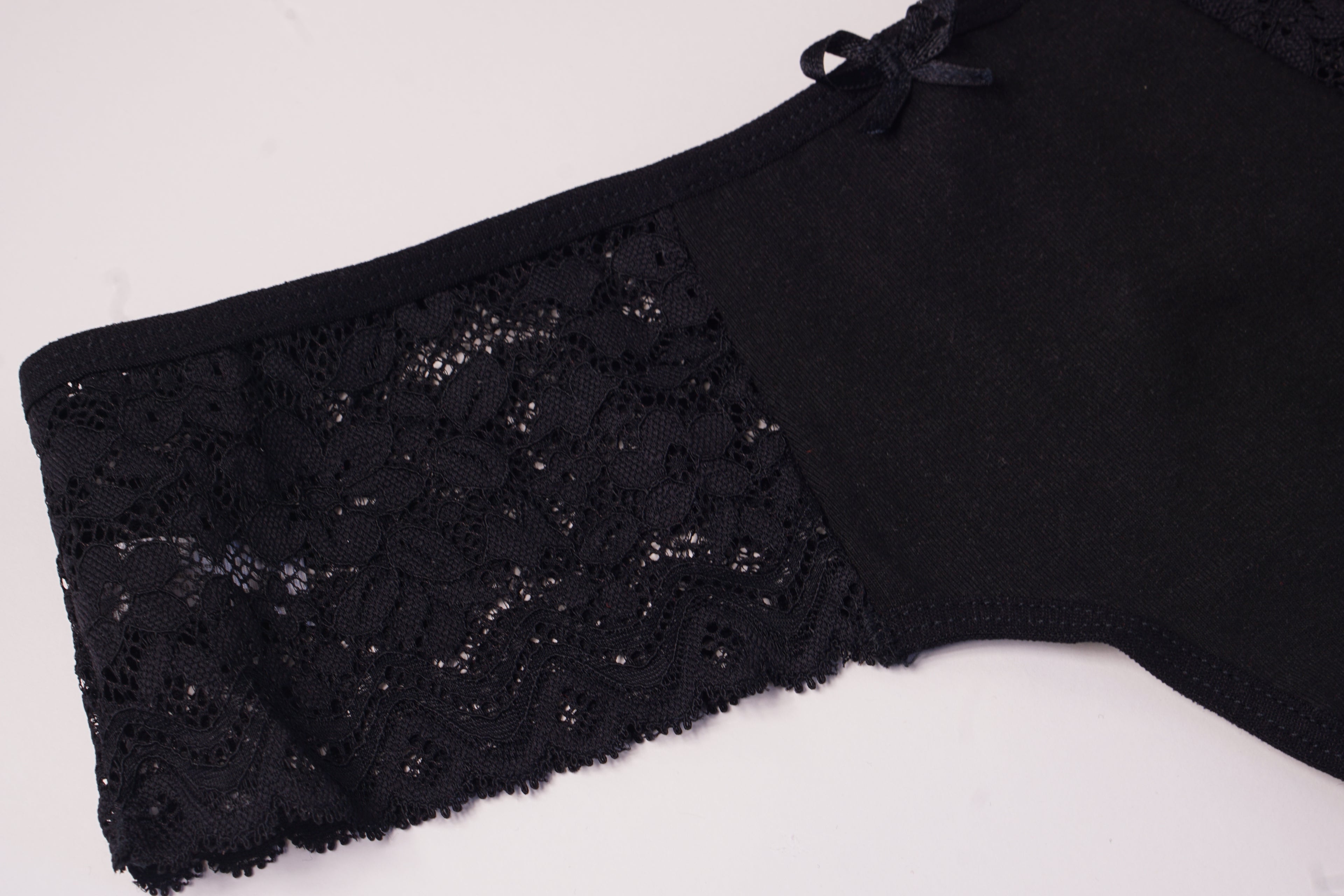 Panty String Blanca en Cotton et dentelles