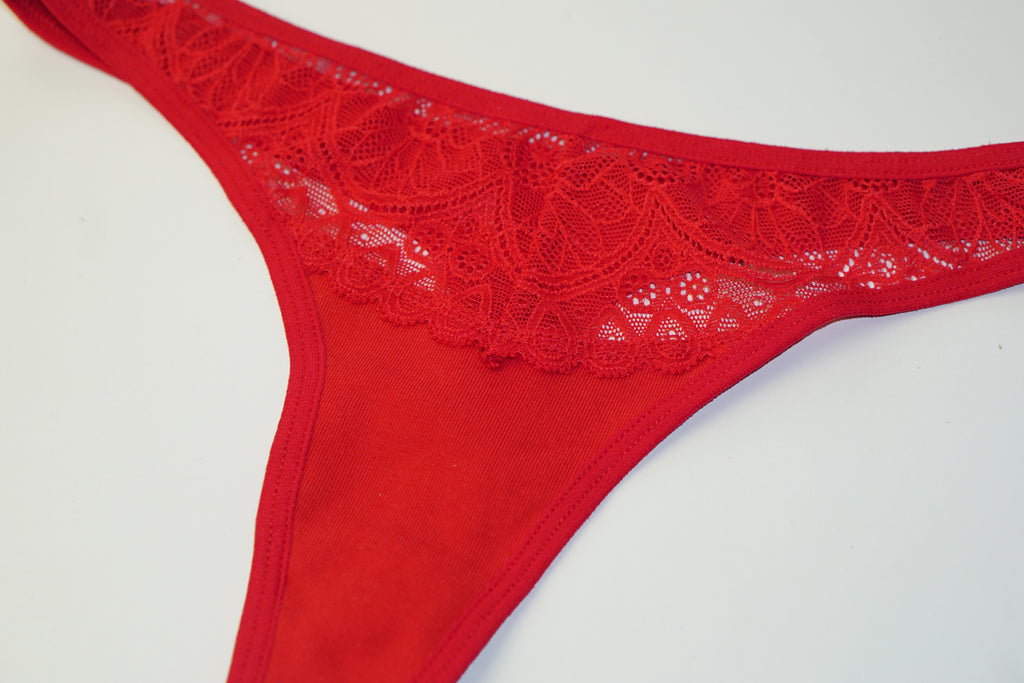 Panty String Alcira en Cotton et dentelles