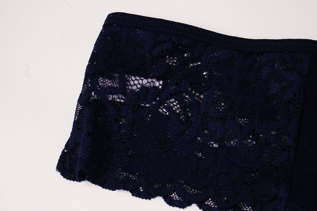 Panty String Blanca en Cotton et dentelles