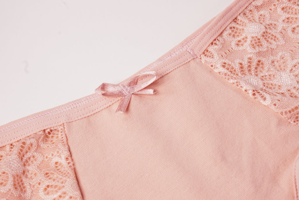 Panty String Blanca en Cotton et dentelles