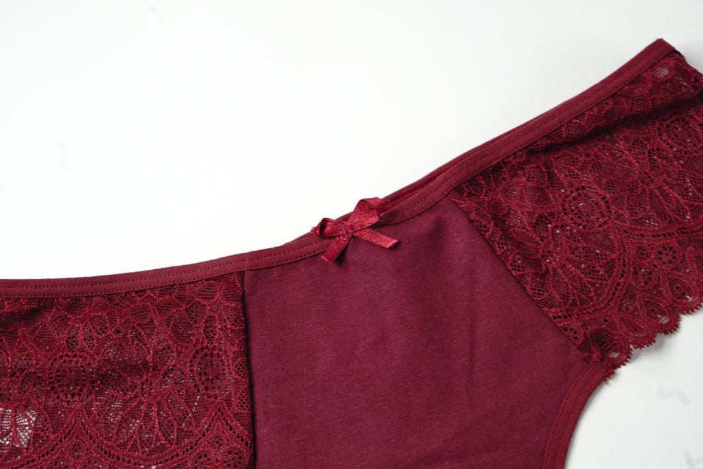 Panty String Blanca en Cotton et dentelles