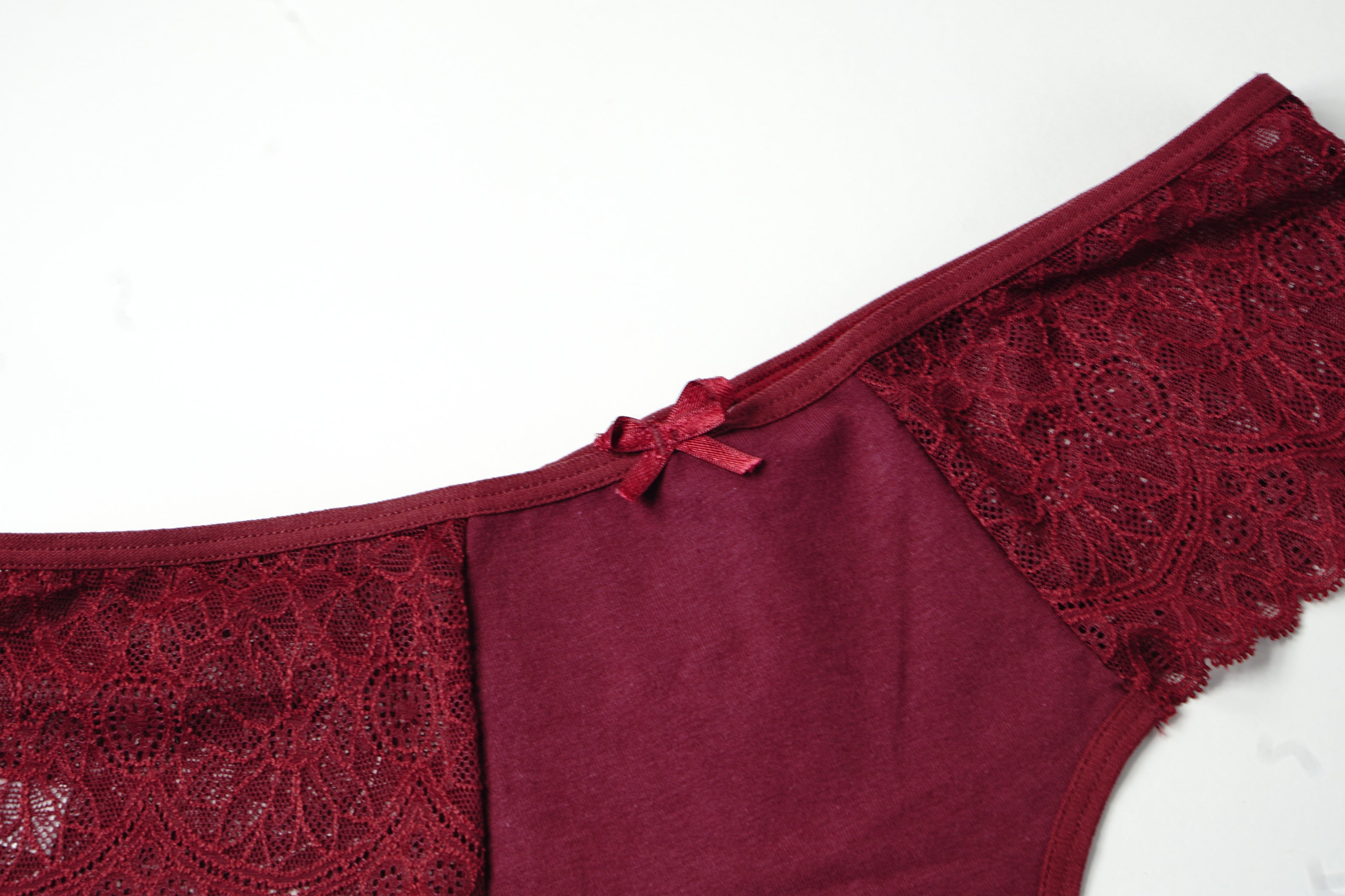 Panty String Blanca en Cotton et dentelles